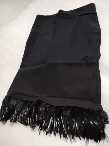 익명 배송 페더 부착 타이트 스커트 블랙 M 사이즈 미국제