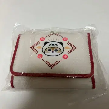 mofusand 컴팩트 지갑 팬더냥 아이보리