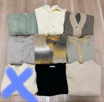 가디건 니트 스웨터 묶음 판매