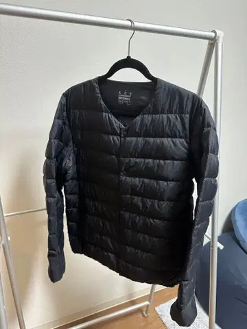 무인양품 경량 다운 포켓터블 노카라 자켓