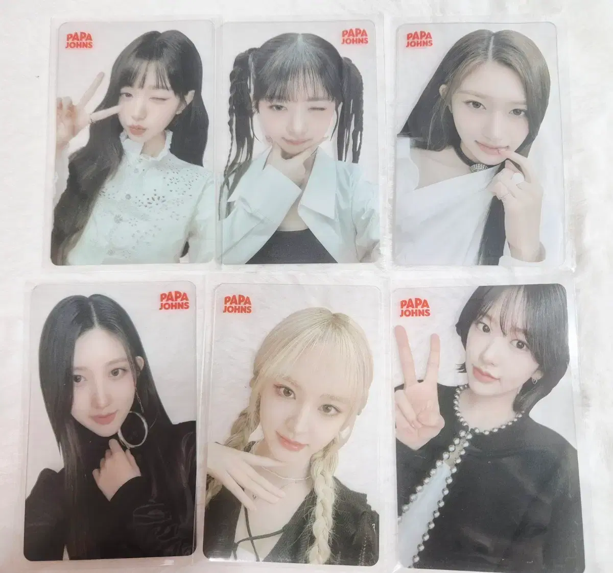 아이브 파파존스 5차 포토카드 판매 장원영리즈레이가을이서안유진포카