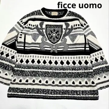90s 요시유키 코니시 ficce uomo 핸드 니트 스웨터