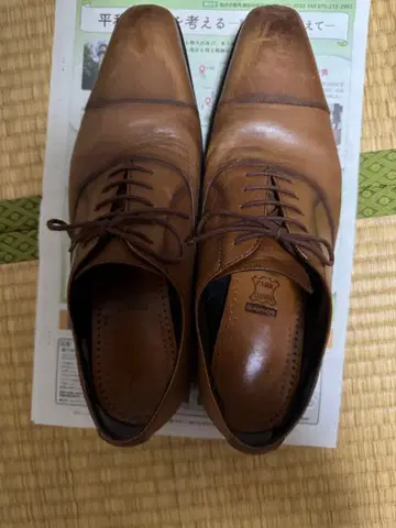 브라운 가죽 드레스 신발