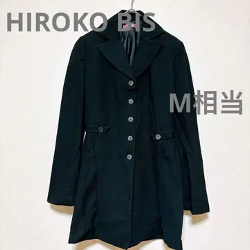 HIROKO BIS 롱 코트 블랙 여성용 M 상당