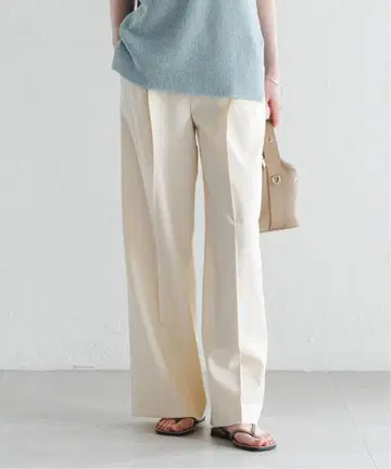 노블 에스테르 트윌 스트레치 슬랙스 팬츠 내추럴 화이트 40