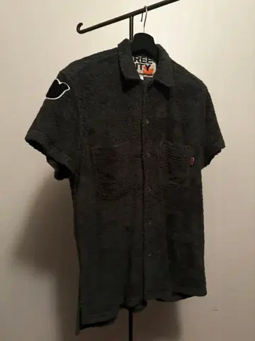 레어템 [ FREE CITY ] 플리스 셔츠 사이즈 1 M 다크 그린