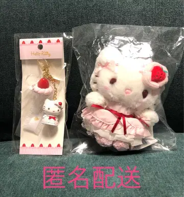 딸기 휘핑 크림 케이크 마스코트 백참/키링 키티