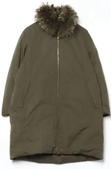 MUSE de Deuxieme classe 카키색 퍼 부착 다운 코트