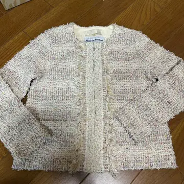 자유구 노카라 트위드 자켓 일본제 요네토미 콜라보