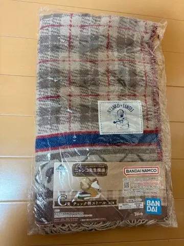 제일복권 나츠메 우인장 담요 냥코 선생님 탐정 C상 체크 무늬 스톨