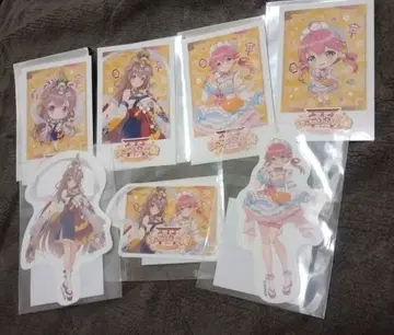 밋코로네 신사 연말연시 폴라로이드풍 카드 사쿠라 미코 이누가미 코로네