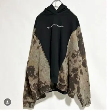 미키마우스 프린트 후드 부착 후드티 리메이크 후드티