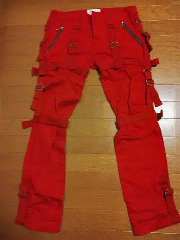 스타 클럽 이데올로기 파라슈트 팬츠 빨간색 사이즈 M 새상품급