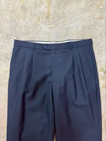 90년대 2턱 다크 네이비 슬랙스 빈티지 구제 의류