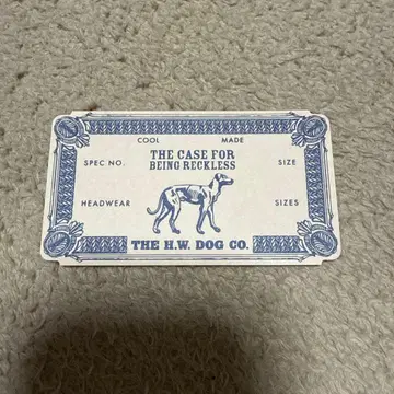 THE H.W.DOG&CO. 종이 택