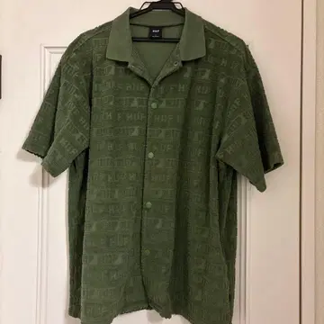 HUF 반팔 셔츠 L 올리브 그린