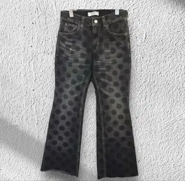 DOT DENIM FLARE PANTS / 도트 데님 플레어 팬츠