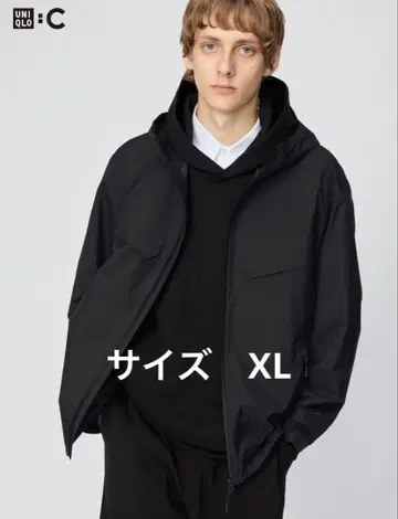 유니클로C 블록 테크 후드티