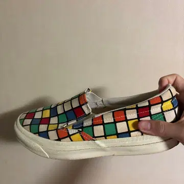 CONVERSE 멀티 컬러 체크 슬립온 레어