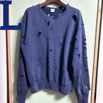 챔피온 챔피온 네이비 츠네타 다이키 데미지 맨투맨 일본제