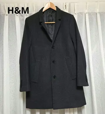새상품급 H&M 남성용 다크 그레이 체스터 코트 사이즈 48