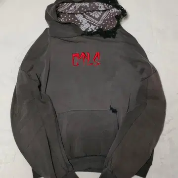 CTLS 후드티 데미지 가공 그레이 L