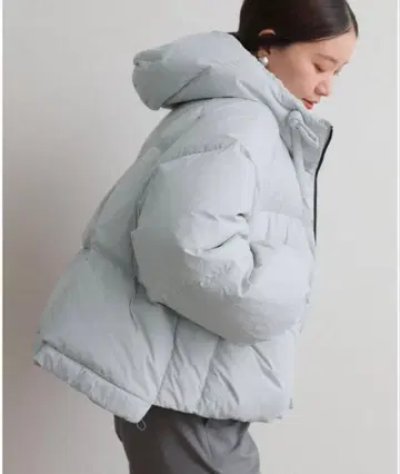 카포크 혼방 숏 다운 IENA 후드 부착 다운 자켓