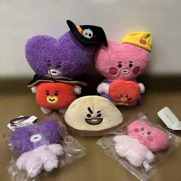 BT21 TATA 타통 핑크 퍼플 봉제 인형 코스튬 세트