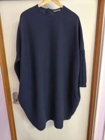 새상품급 mizuiro ind 미즈이로 인드 코쿤 와이드 원피스 네이비