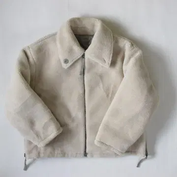 베이지 플리스 다운 자켓