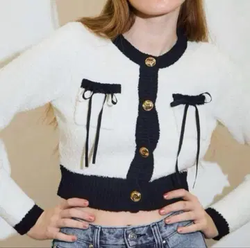 epine 파이핑 리본 가디건