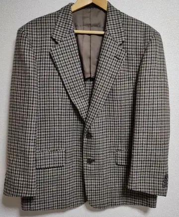 FARAGO 남성용 체크 무늬 테일러드 자켓 베이지/브라운