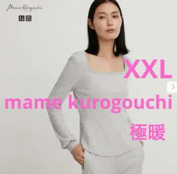 UNIQLO 마메 mame 히트텍 울 블렌드 와플 스퀘어 넥 T