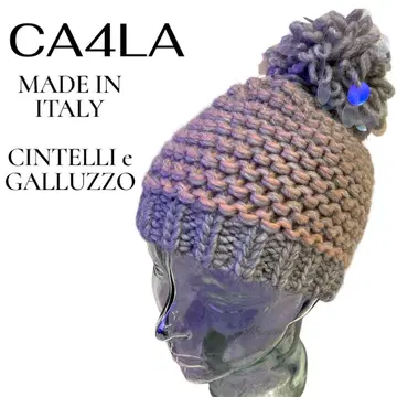 니트 모자 비니 이탈리아제 스팽글 폼폼 코트나 니트에 맞춰