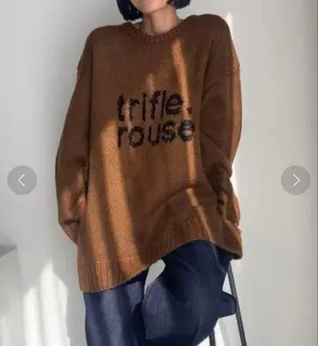 JEANASIS 지나시스 5Gfloat 로고 BIG 풀오버 로고 니트