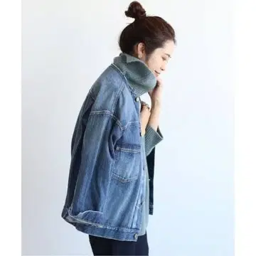 IENA 리메이크 루즈 데님 블루종 38