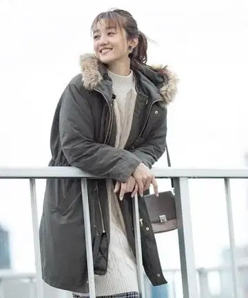 새상품 더 샵 티케이 6way 모즈 코트 M 카키 월드