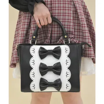 axes femme 트리플 리본 백 블랙