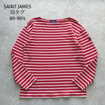 구택 세인트 제임스 웨쌍 보더 빨간색 화이트 80-90년대 T4 상당