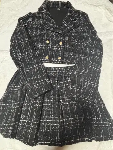 트위드 패턴 셋업 L 사이즈