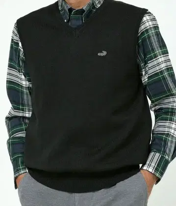 택 포함 새상품 크로커다일 10게이지 V넥 베스트 [세탁기 사용 OK]