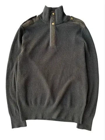 high neck military knit