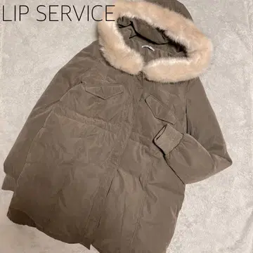 LIP SERVICE 퍼 달린 모즈 코트 다운 립 서비스