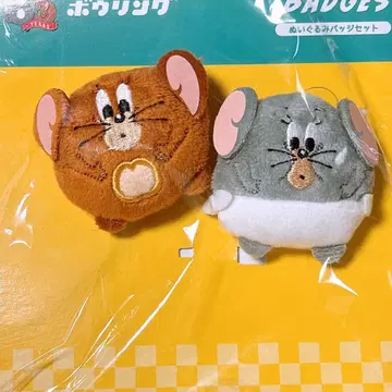 톰과 제리 타피 볼링 봉제 인형 핀 배지 마스코트