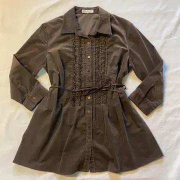 y2k 페어리 그런지 코듀로이 프릴 블라우스