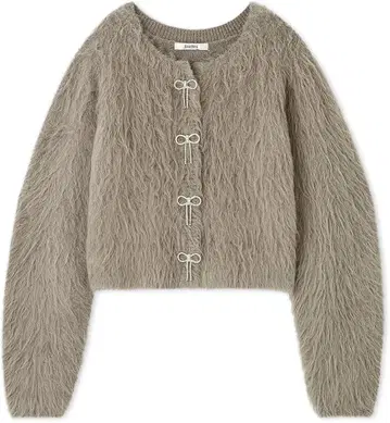 SNIDEL 스나이델 비쥬 리본 가디건