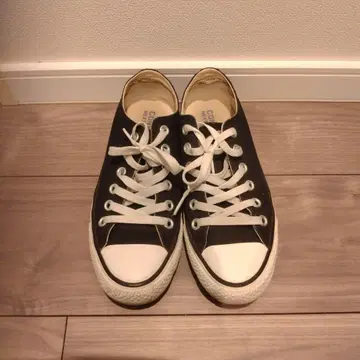 블랙 캔버스 로우컷 스니커즈