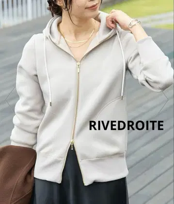 RIVEDROITE 리브 스펀지 종이상자 ZIP 후드티 티셔츠