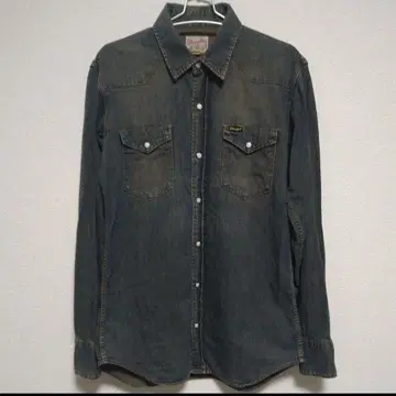 랭글러 데님 셔츠 빨간색 택 70년대 복각 모델