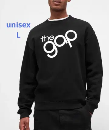 [ 새상품 ] GAP unisex 로고 프린트 속기모 맨투맨 L